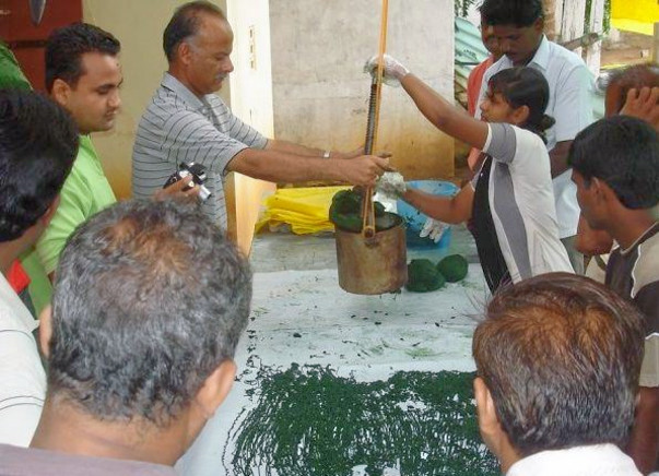 Working with local villagers (Source: Rajeev Kumar Pal)