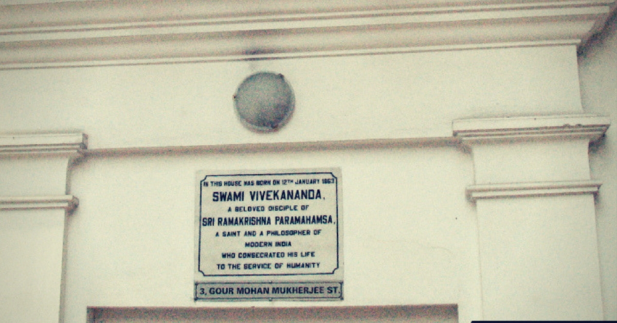 The gate of Swami Vivekananda's house, bearing the address. Image Courtesy: Vivekananda Home