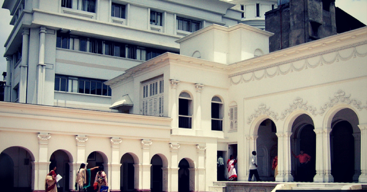 The massive courtyard, has two buildings. Image Courtesy: Vivekananda Home.