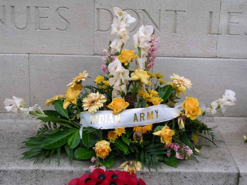 At the Neuve Chappelle Indian memorial. (Source: Wikimedia Commons)
