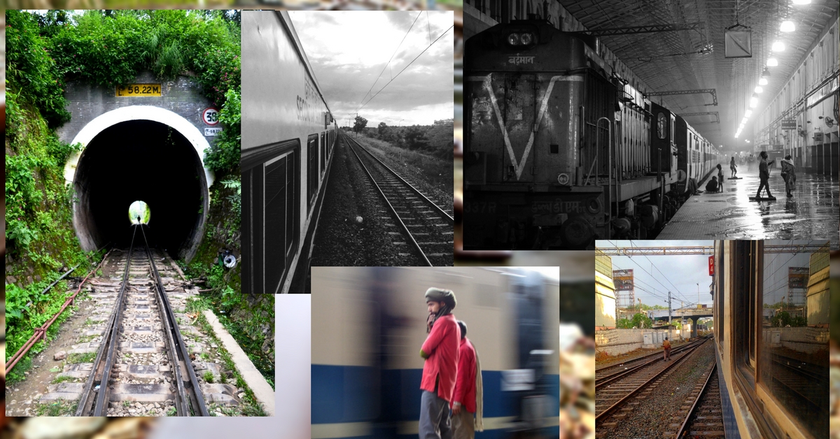 Photo collages of Indian railways