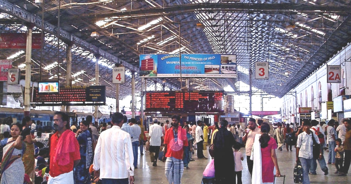 Inside Chennai Central (Source; Wikimedia Commons)