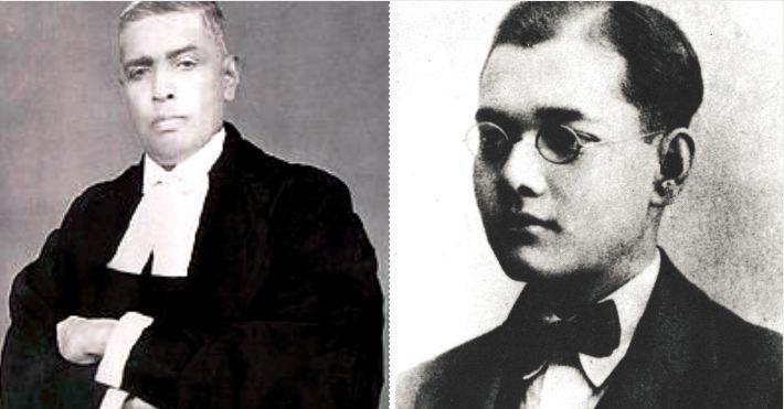 The renowned lawyer Radhabinod Pal (left), and Subhas Chandra Bose (right), would visit the library regularly. Image Credit: Wikimedia Commons