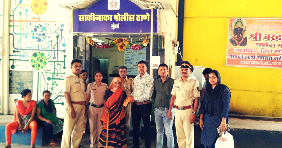 mumbai cops homeless old lady