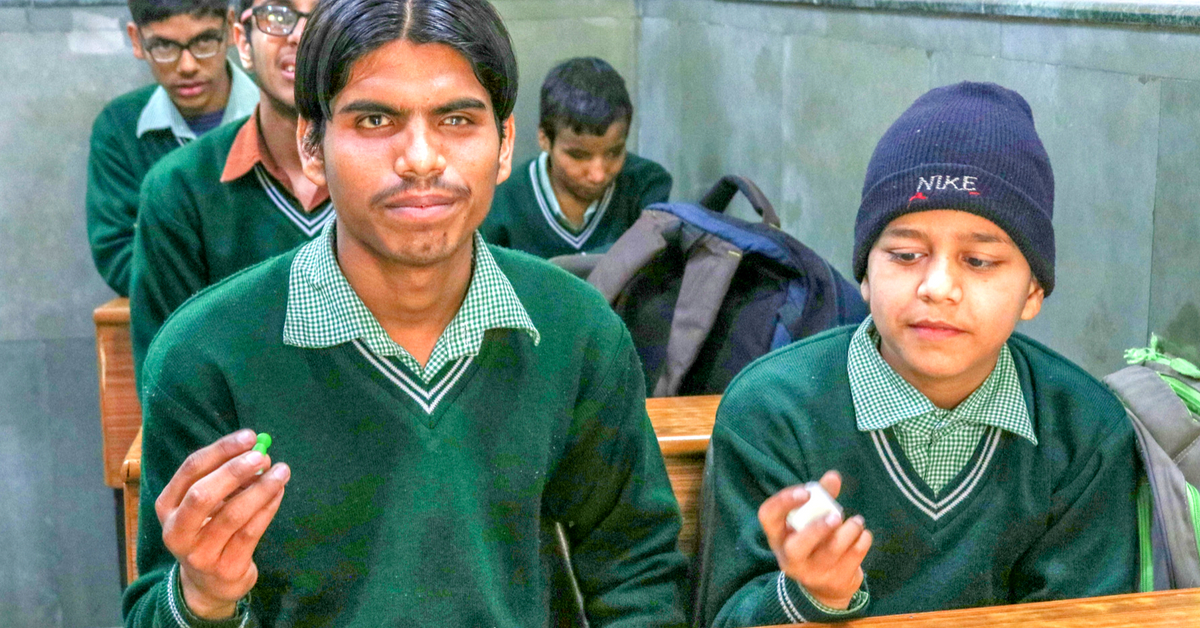 Children with visual impairments find themselves out of the mainstream, because it is difficult to teach them via regular learning methods in Delhi.Image credit: Inklude
