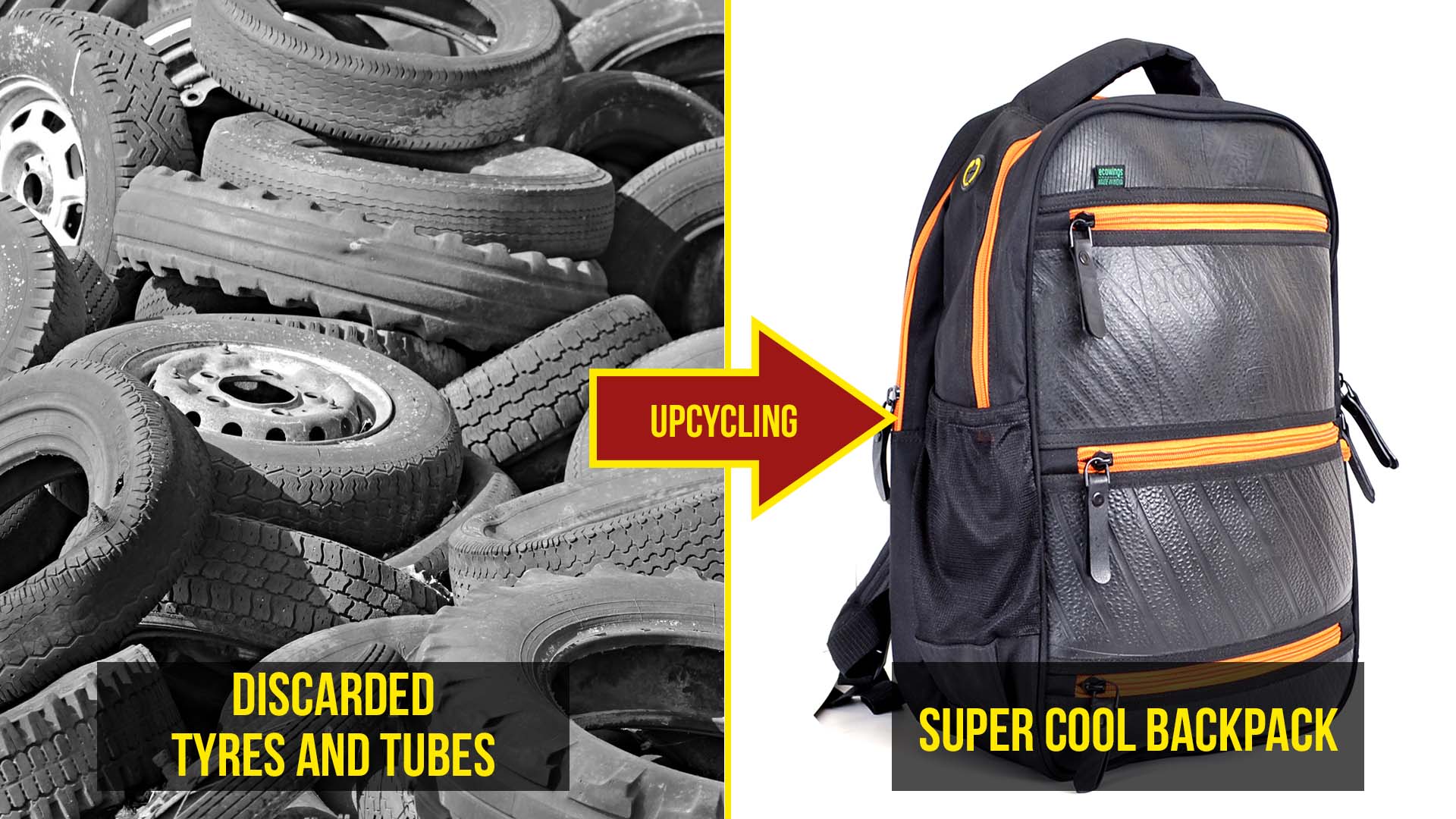 backpack tiger upcycling