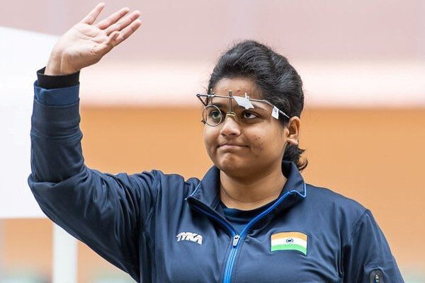 Rahi Sarnobat with the gold! (Source: Twitter/DD News)