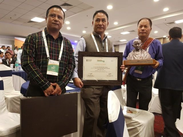 Biate received award for Best City of Innovation & Best Practices under the Swachh Survekshan 2018 at Indore. (Source: Twitter/All India Radio)
