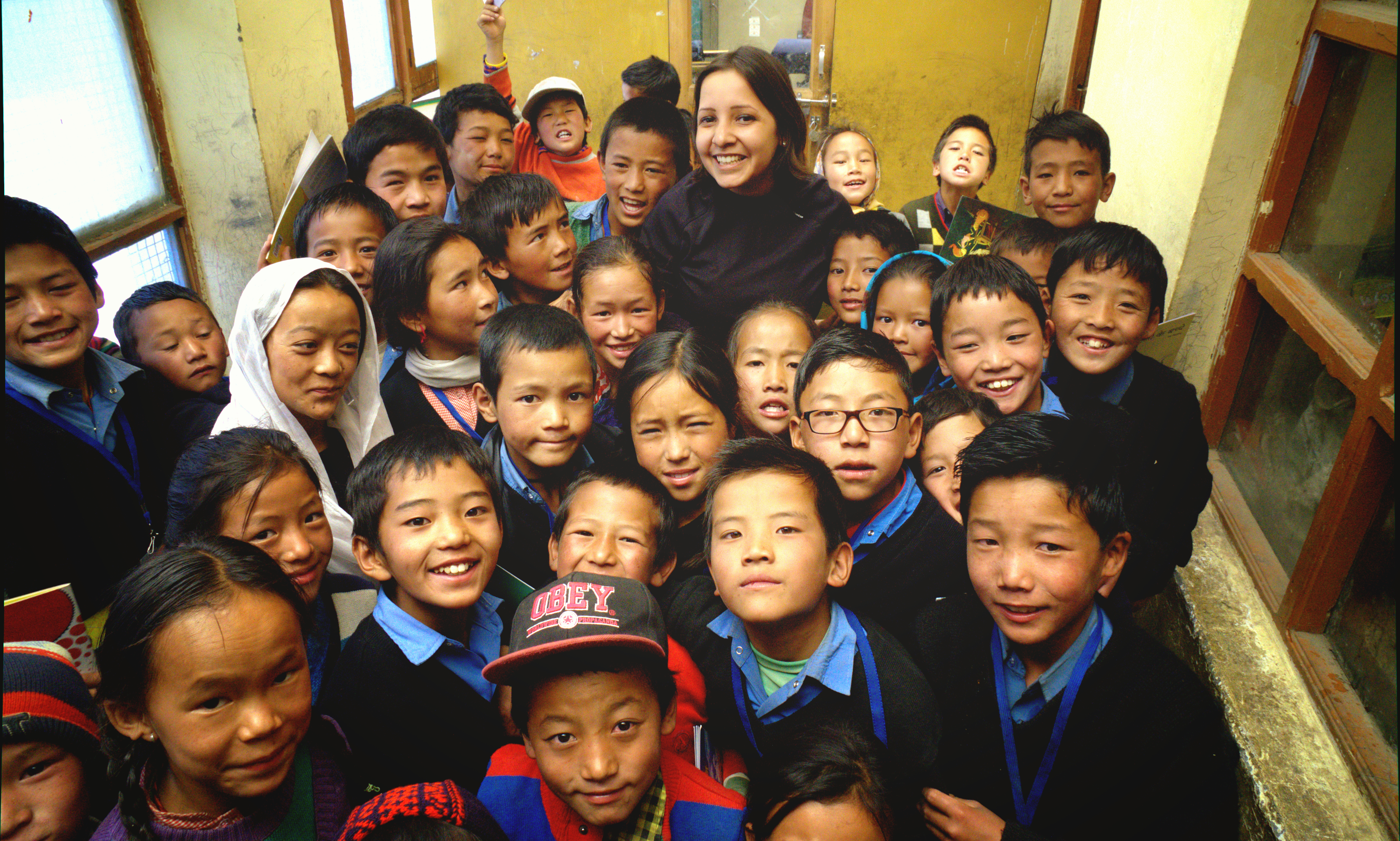 Ruchi Dhona during a visit to one of the schools.
